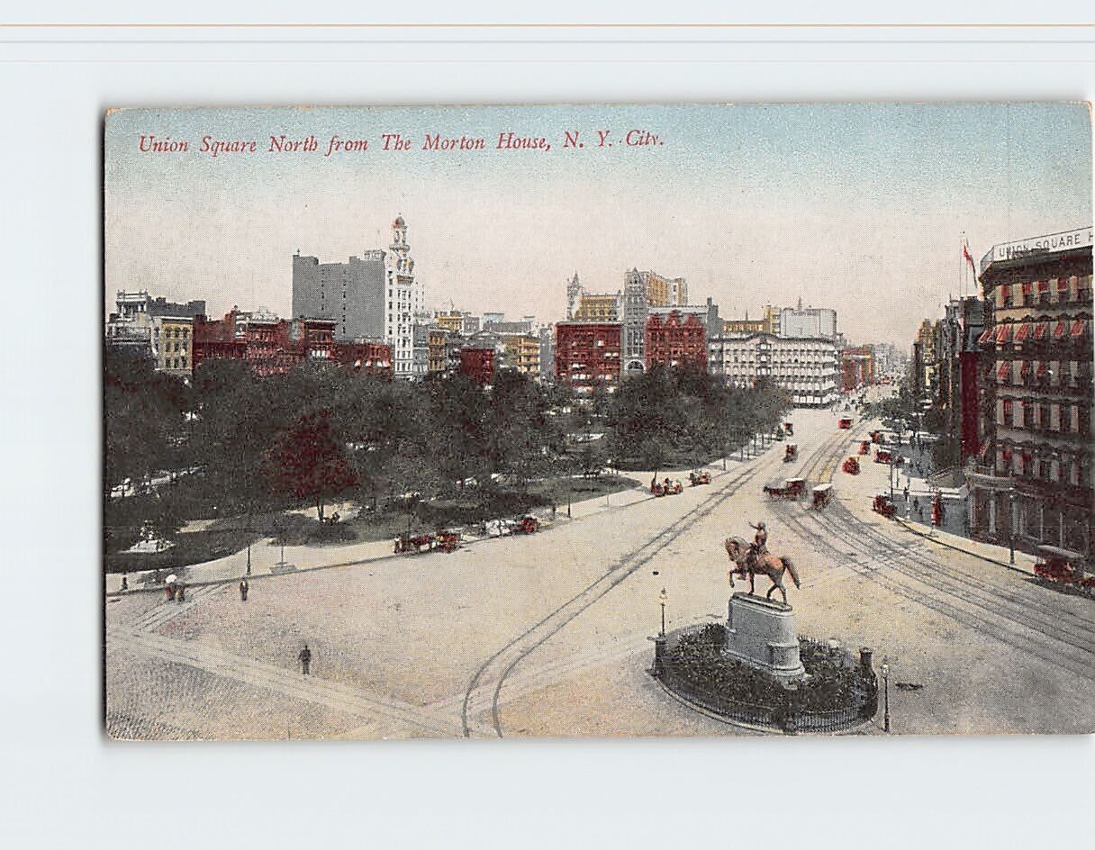 Postcard Union Square North from The Morton House New York City New York USA