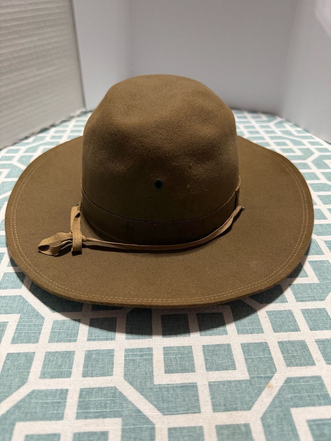 Vintage Boy Scouts of America BSA  Hat Size 7 Brown Felt NYC Stamp