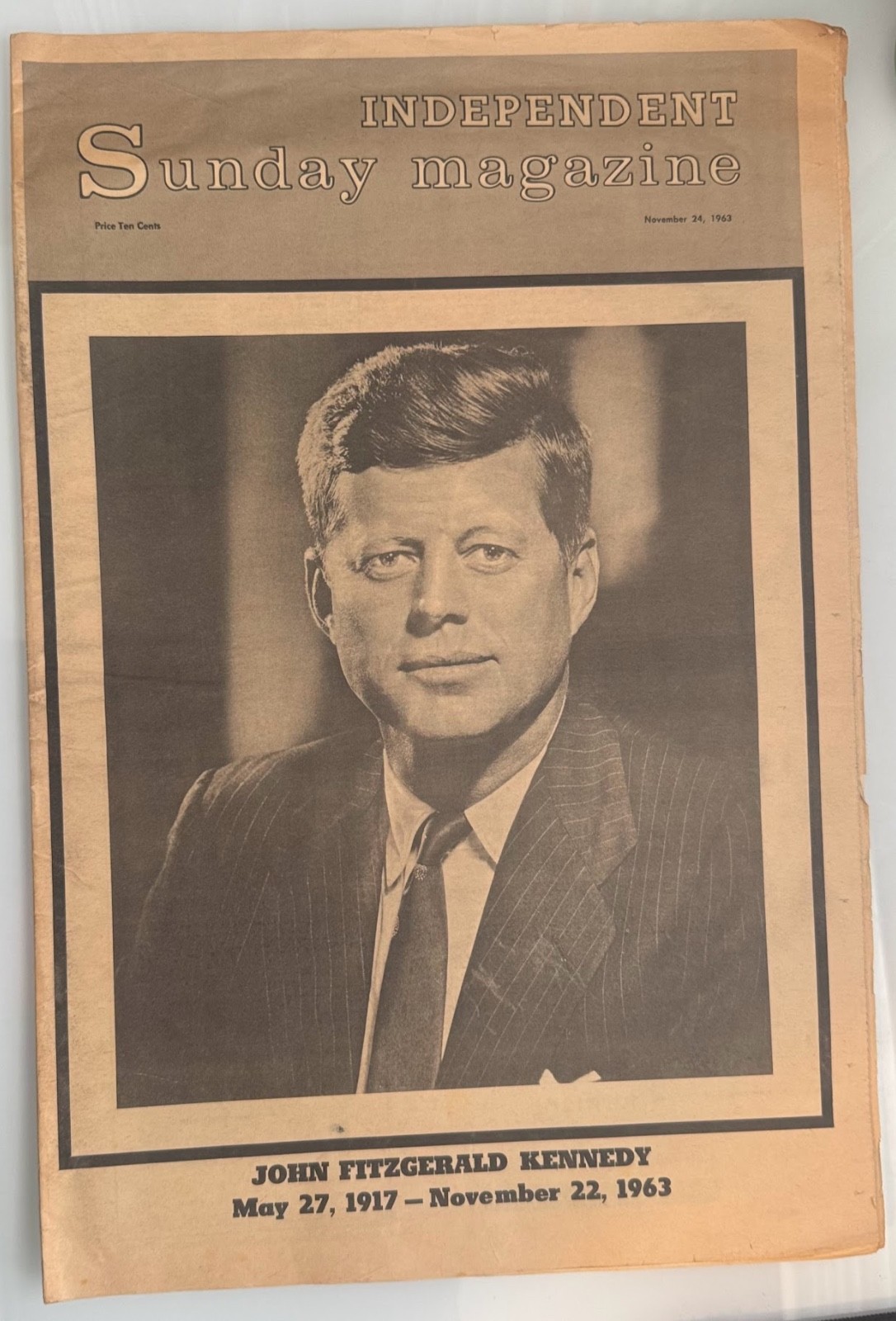 November 24 1963 JFK Kennedy Memorial Portrait Cover President Democrat