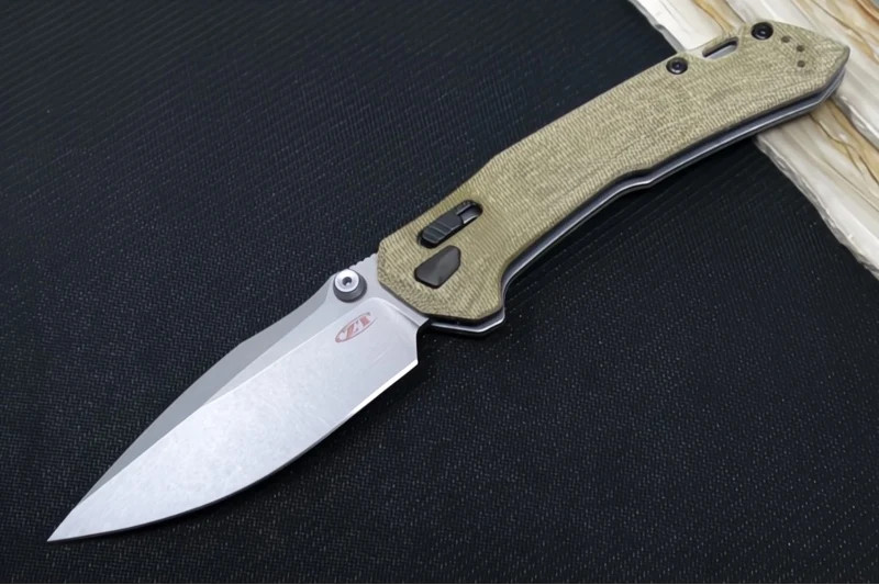 Zero Tolerance 0203GRM390 Manual Folder - M390 / Green Canvas Micarta Handle