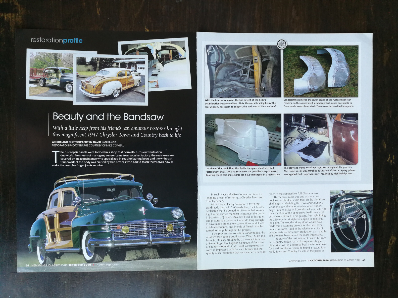 1947 Chrysler Town & Country 6-Page Original Article 1123