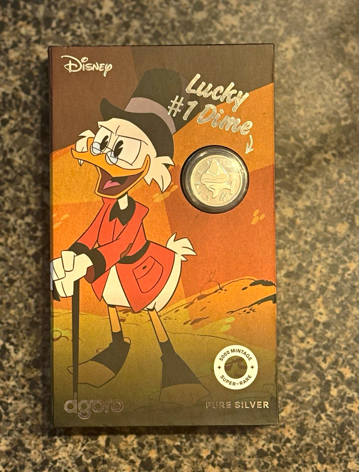 Agoro Disney Scrooge McDuck Lucky #1 Dime Pure Silver Coin 2026