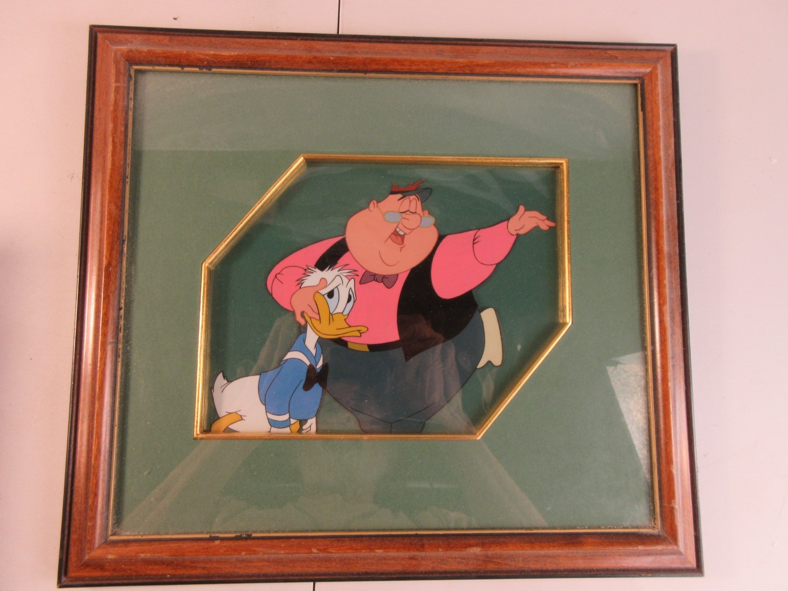 ORIGINAL Disney Cel Woodlore Donald Duck  Framed (15x13) with COA Art Corner