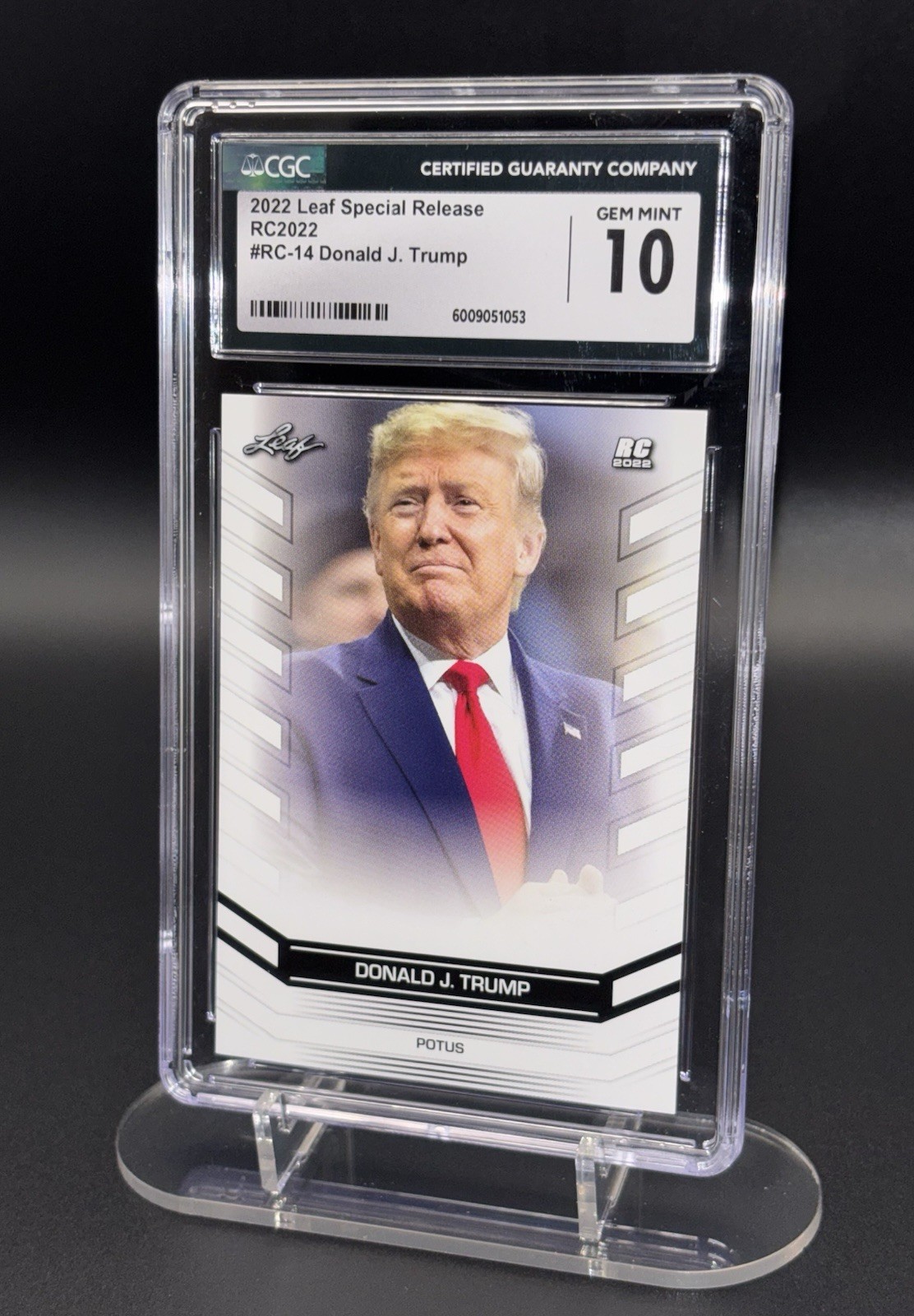 Donald Trump 2022 Leaf Special Release / CGC Gem Mint 10