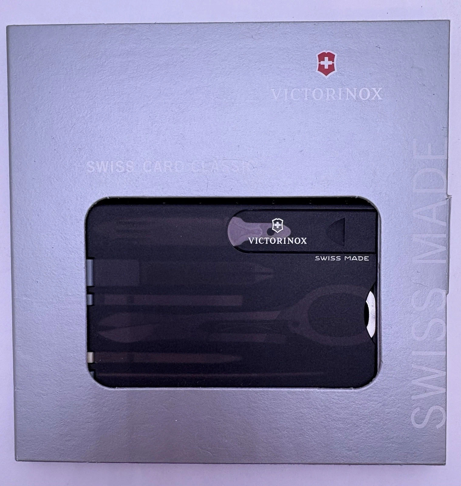 VICTORINOX Swiss Card Classic Translucent Black Swiss Army Knife 0.7133.T3