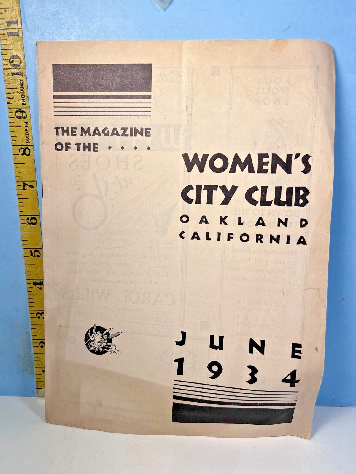 June 1934 The Magazine of The Women's City Club Oakland California