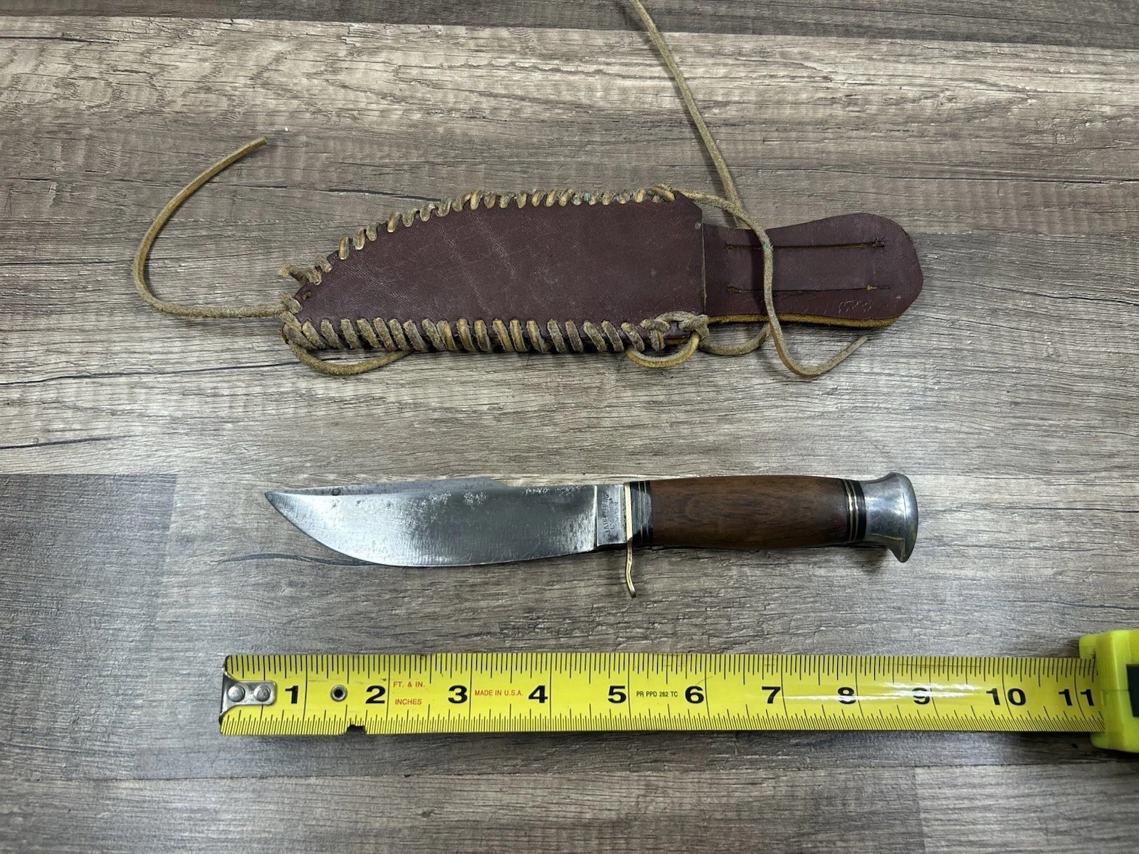 Vintage J.A. Hellberg Sweden Hunting Knife Leather Handle Sheath