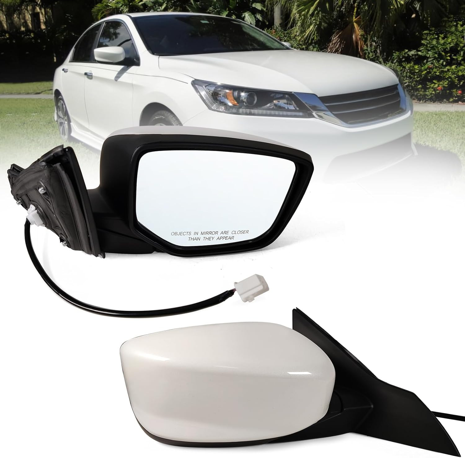 Right Passenger Side Mirror Fits 2013-2017 Honda Accord Sedan/Coupe with Power G Right Passenger Side Mirror Fits 2013-2017 Honda Accord Sedan/Coupe with Power G