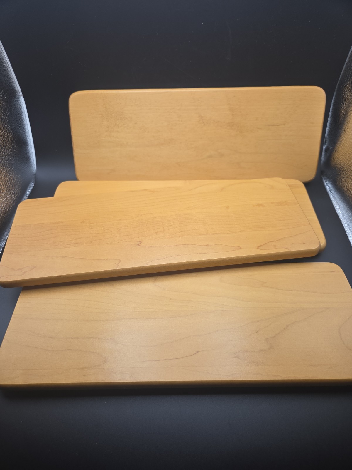 Longaberger Set of E WoodCrafts Envelope Shelves for the WI Rack Classic Stain