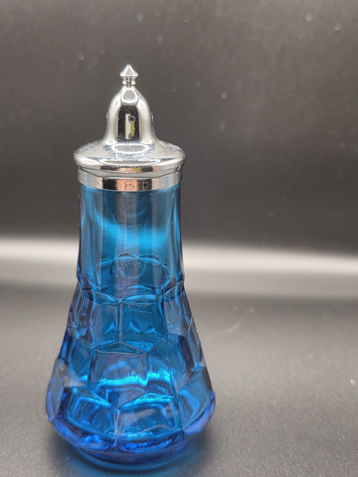 Vintage Viking Glass Georgian Bluenique Blue Glass Salt OR Pepper Shaker
