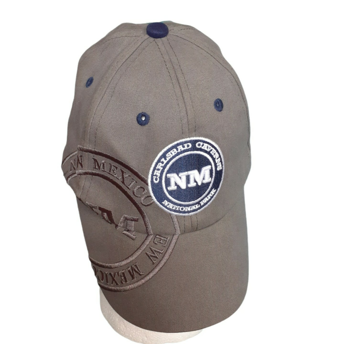 Vintage Carlsbad Caverns NM Hat  Baseball Trucker Army Green