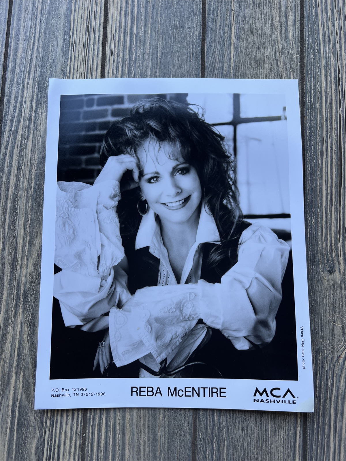 Vtg Press Photo Reba McEntire Country Singer MCA Nashville Black White