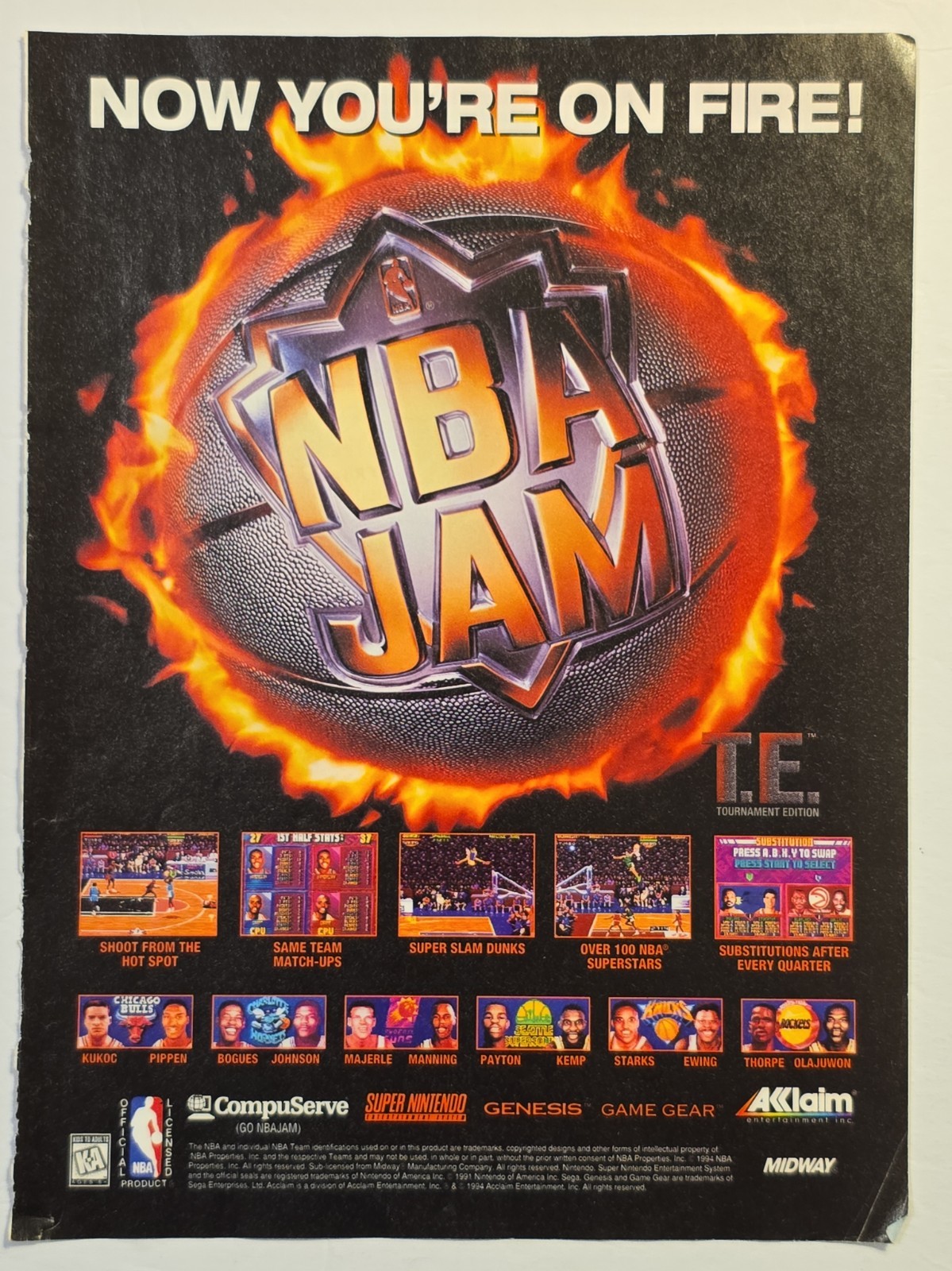 RARE Vintage 90s NBA Jam Ephemera Lot Ads, Reviews & Strategy Pages