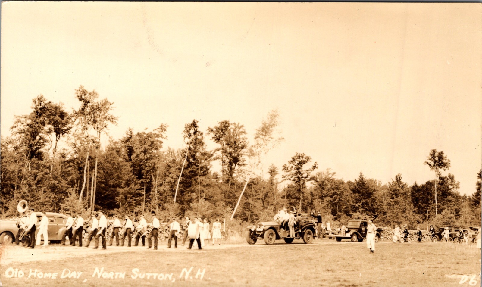 Old Home Day Parade North Sutton New Hampshire Vintage RPPC