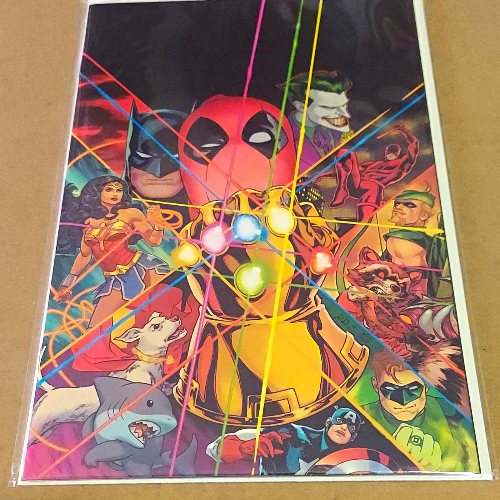 Deadpool vs Batman #1 Variant Virgin 1:50 Ratio Cover by Dauterman RARE