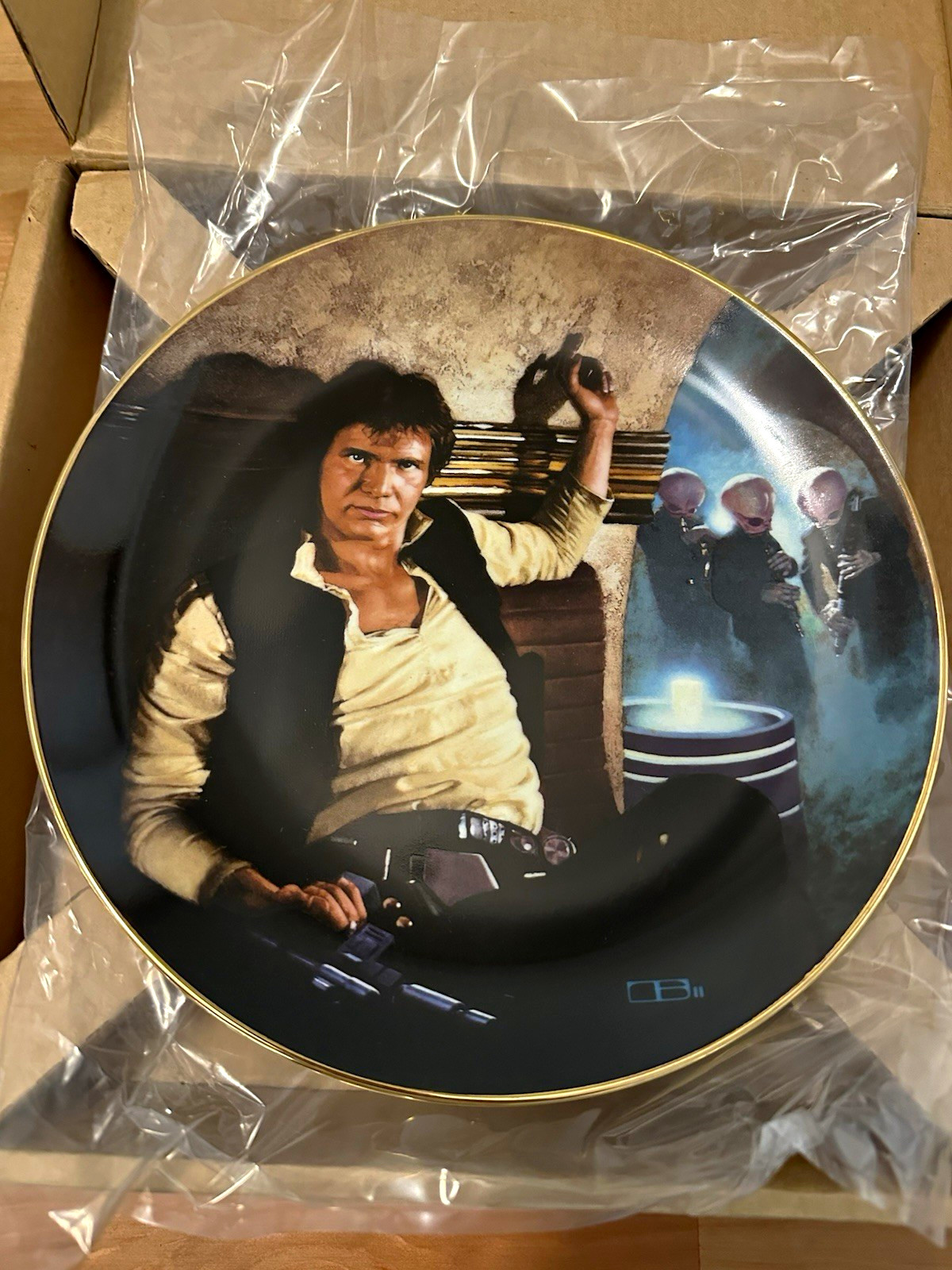 Vintage 1986 Hamilton Collection Star Wars “Han Solo inMos Eisley Cantina” plate Vintage 1986 Hamilton Collection Star Wars “Han Solo inMos Eisley Cantina” plate