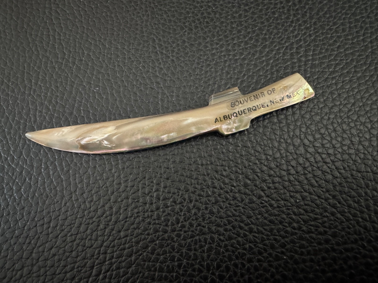 Vintage Albuquerque NM Souvenir Abalone Mother of Pearl Shell Letter Opener
