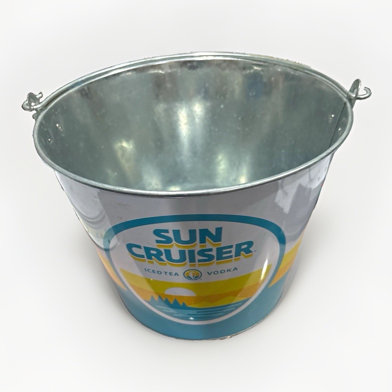 Sun Cruiser Iced Tea Vodka Costa Metal Ice Bucket Breweriana Collectible