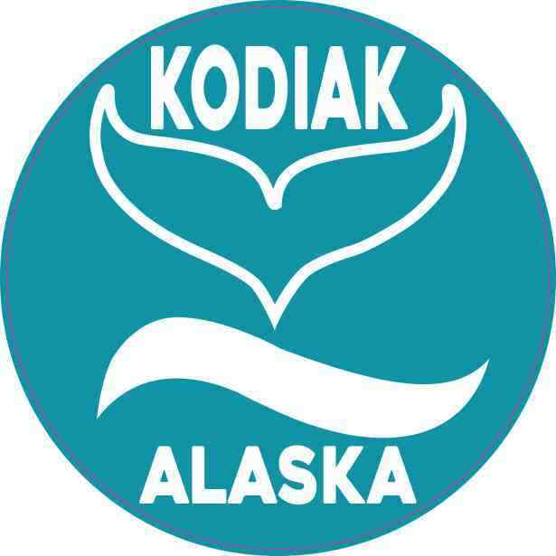 4x4 Circle Kodiak Alaska Whale Sticker Animal Watching Decal Vehicle Stickers