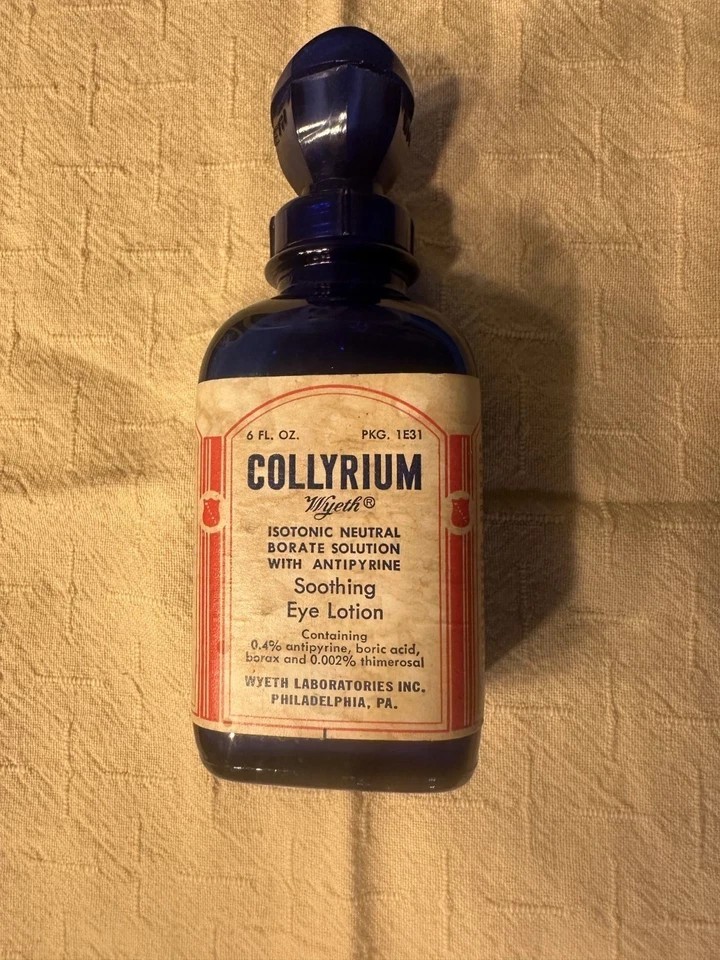 Wyeth's Collyrium Soothing Eye Lotion - 6 FL. OZ. - Vintage Bottle