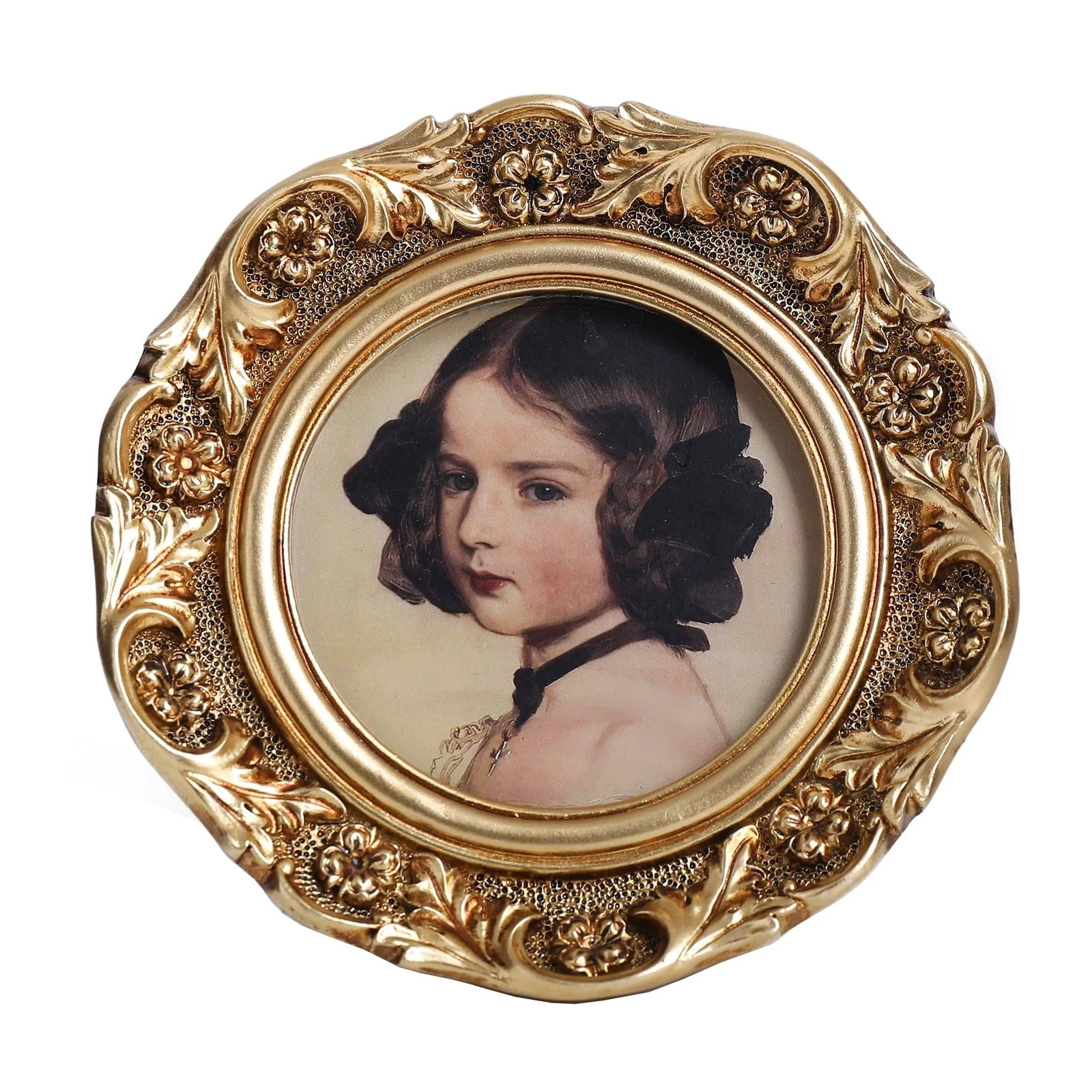 VINLIFE Small Vintage Picture Frames 3x3 Antique Ornate Mini Round 3x3, Gold VINLIFE Small Vintage Picture Frames 3x3 Antique Ornate Mini Round 3x3, Gold