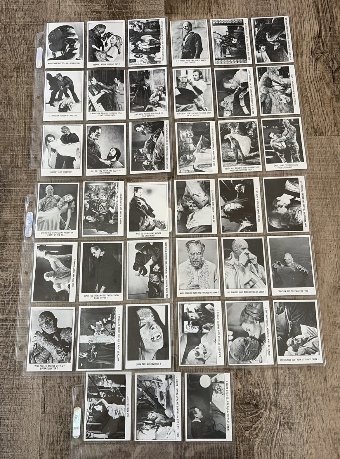 1973 TOPPS CREATURE FEATURE TRADING CARDS  YOU\'LL DIE LAUGHING - 39 Pc Lot
