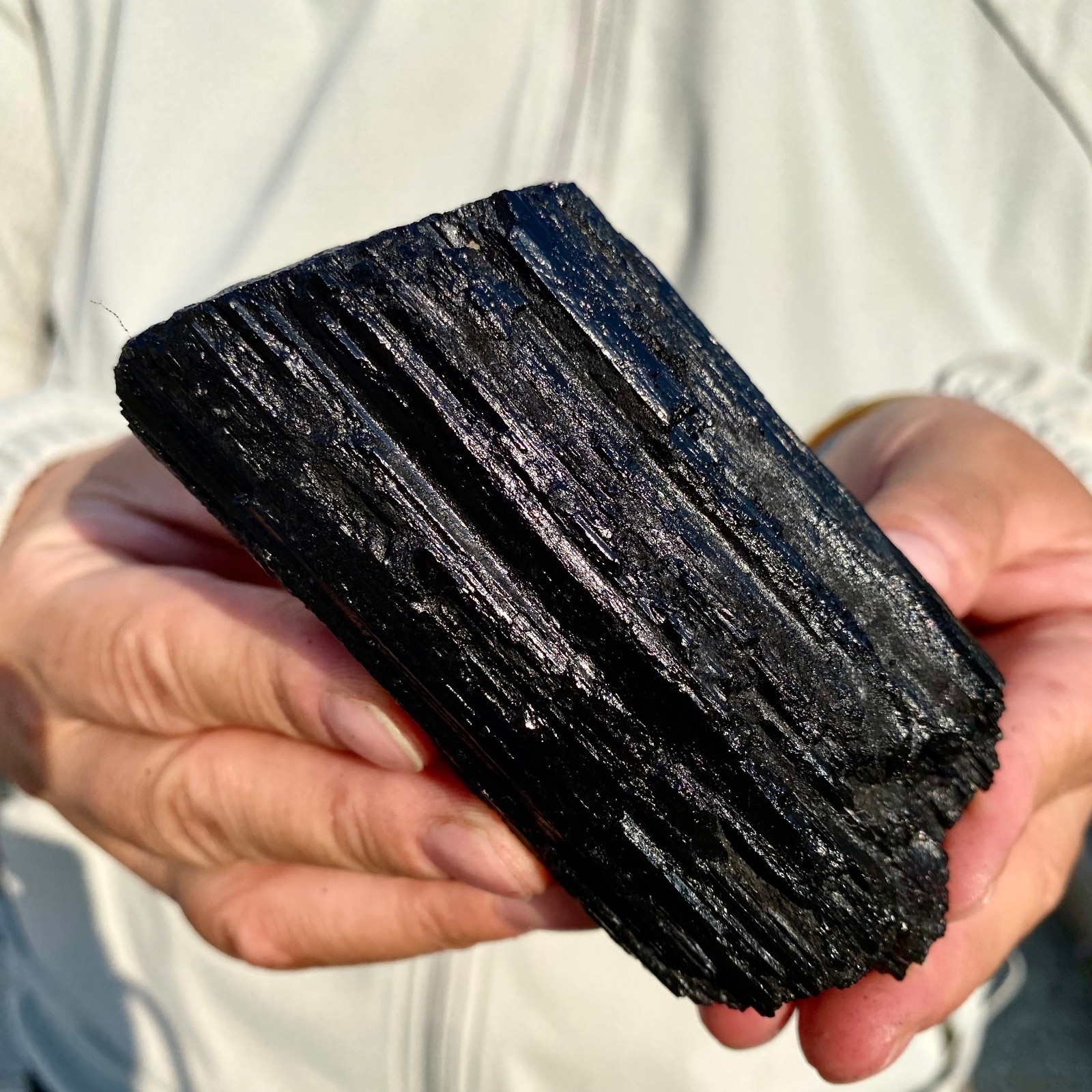 453G Natural Black Tourmaline Quartz Crystal Stone Gem Original Mineral Specim
