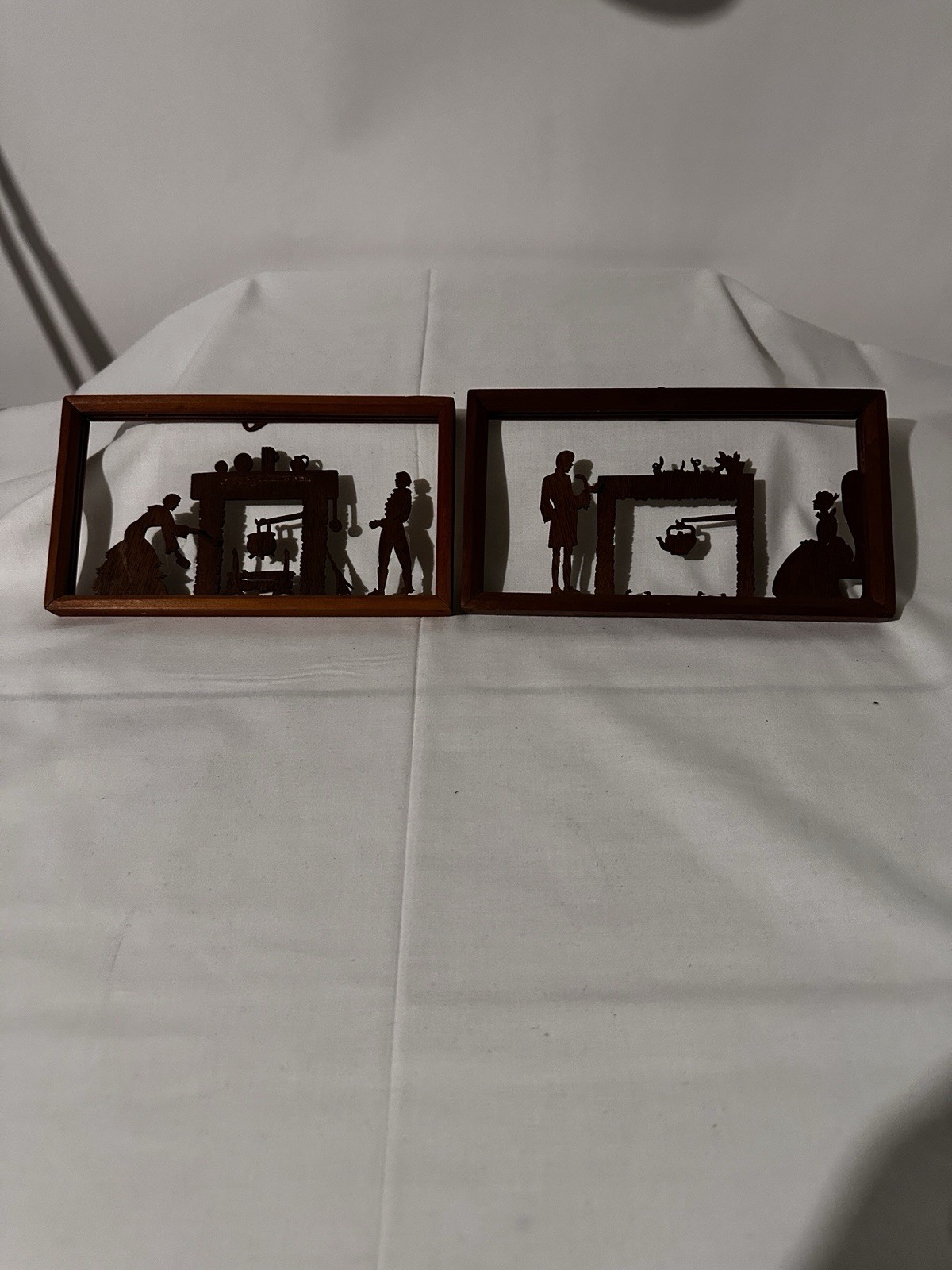 Wood  Wall Plaques Hand Made Vintage 1800’s Farm Depiction’s 5x9”