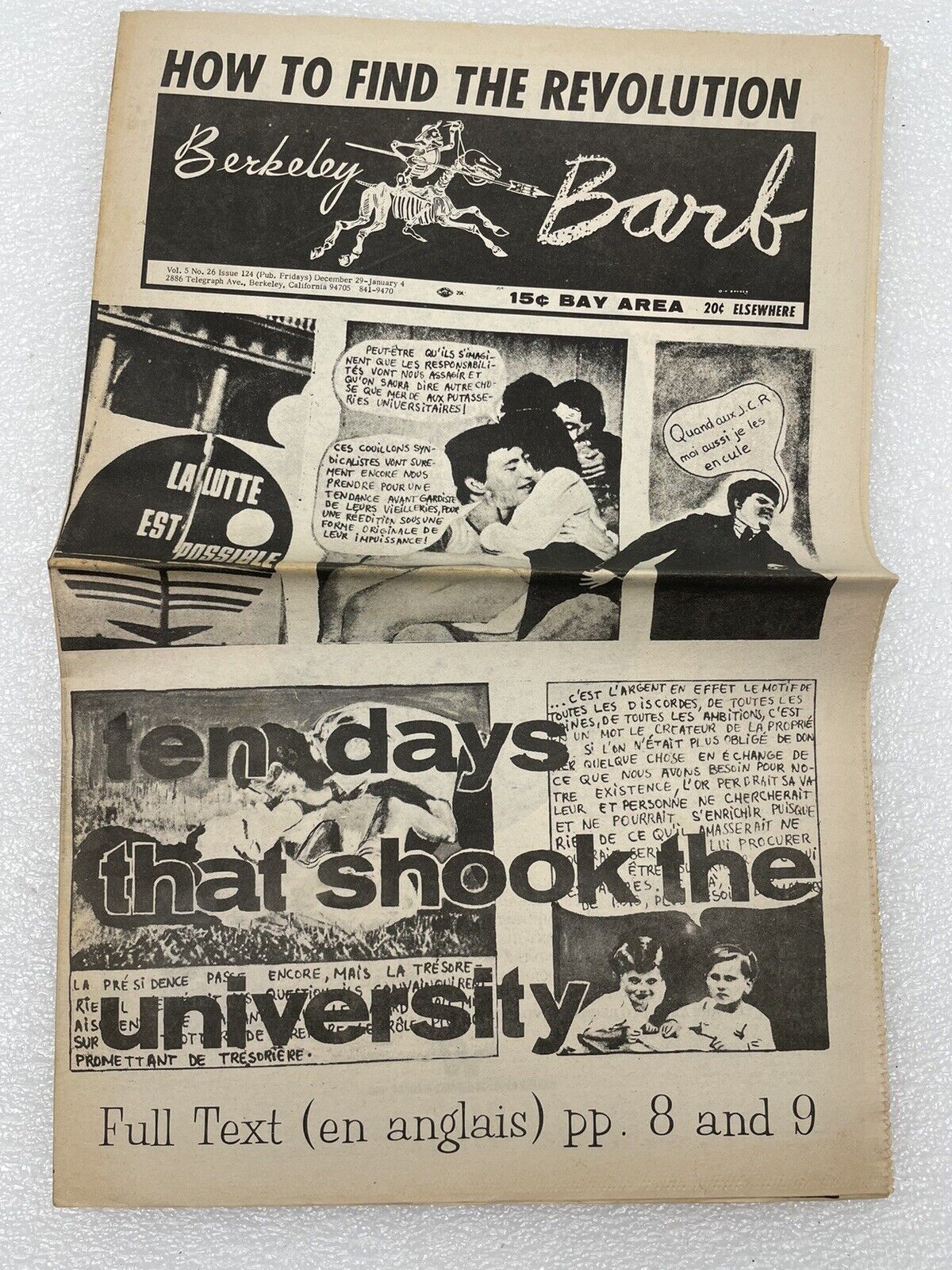 1967 NEWSPAPER BERKELEY BARB VAN DYKE PARKS DONOVAN JOAN BAEZ BOB DYLAN ADVERT