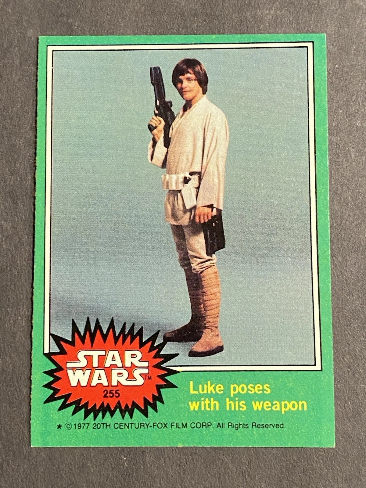 👍🔥🤯1977 Topps Star Wars Green #255 Luke Centered Exceptional Condition