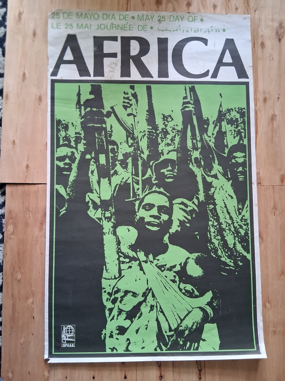 AFRICA / OSPAAAL poster Victor Manuel Navarrete 1977 Revolution National Liberat