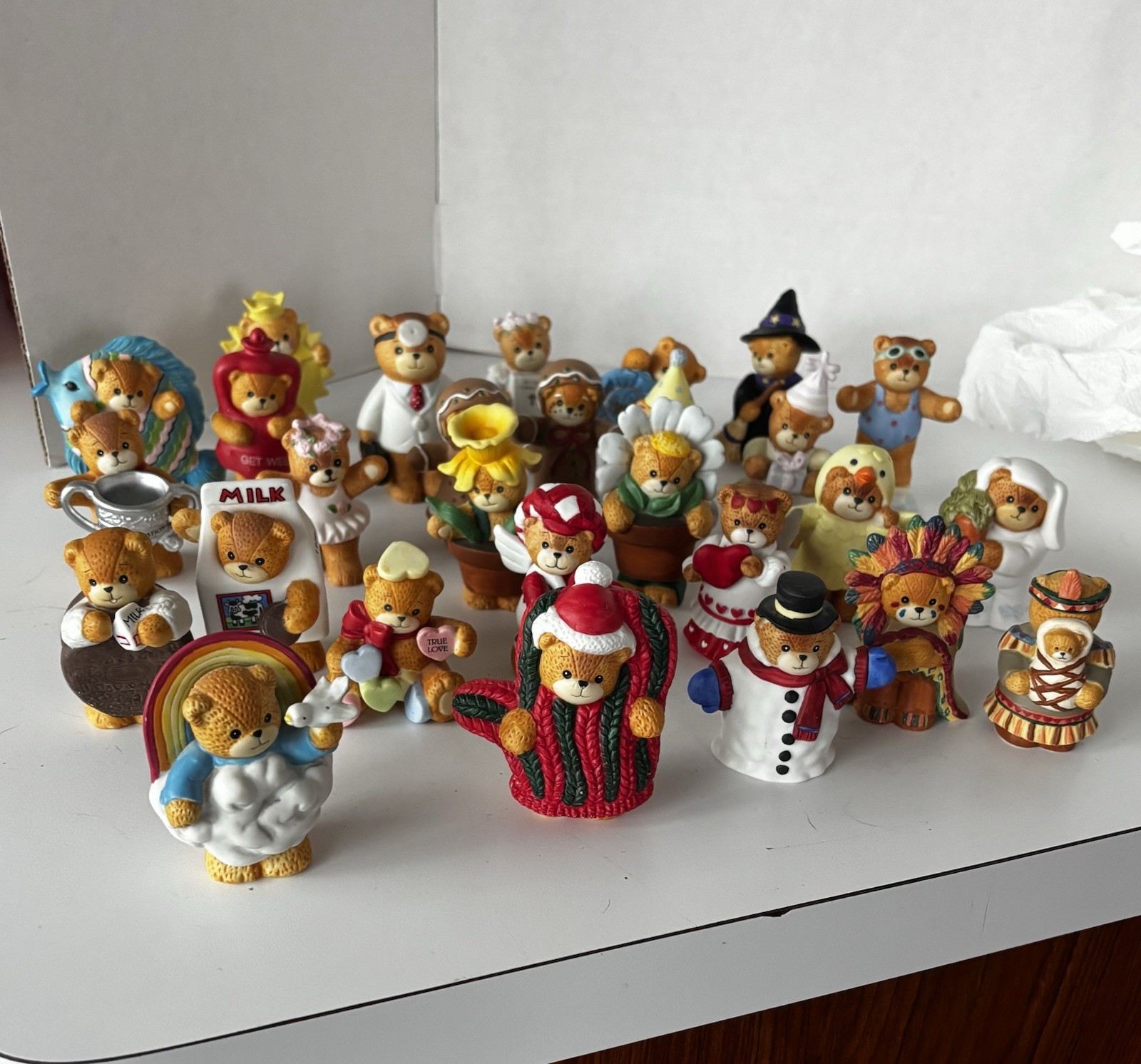 Vintage Enesco Lucy & Me Porcelain Bear Figurine Lot of 28