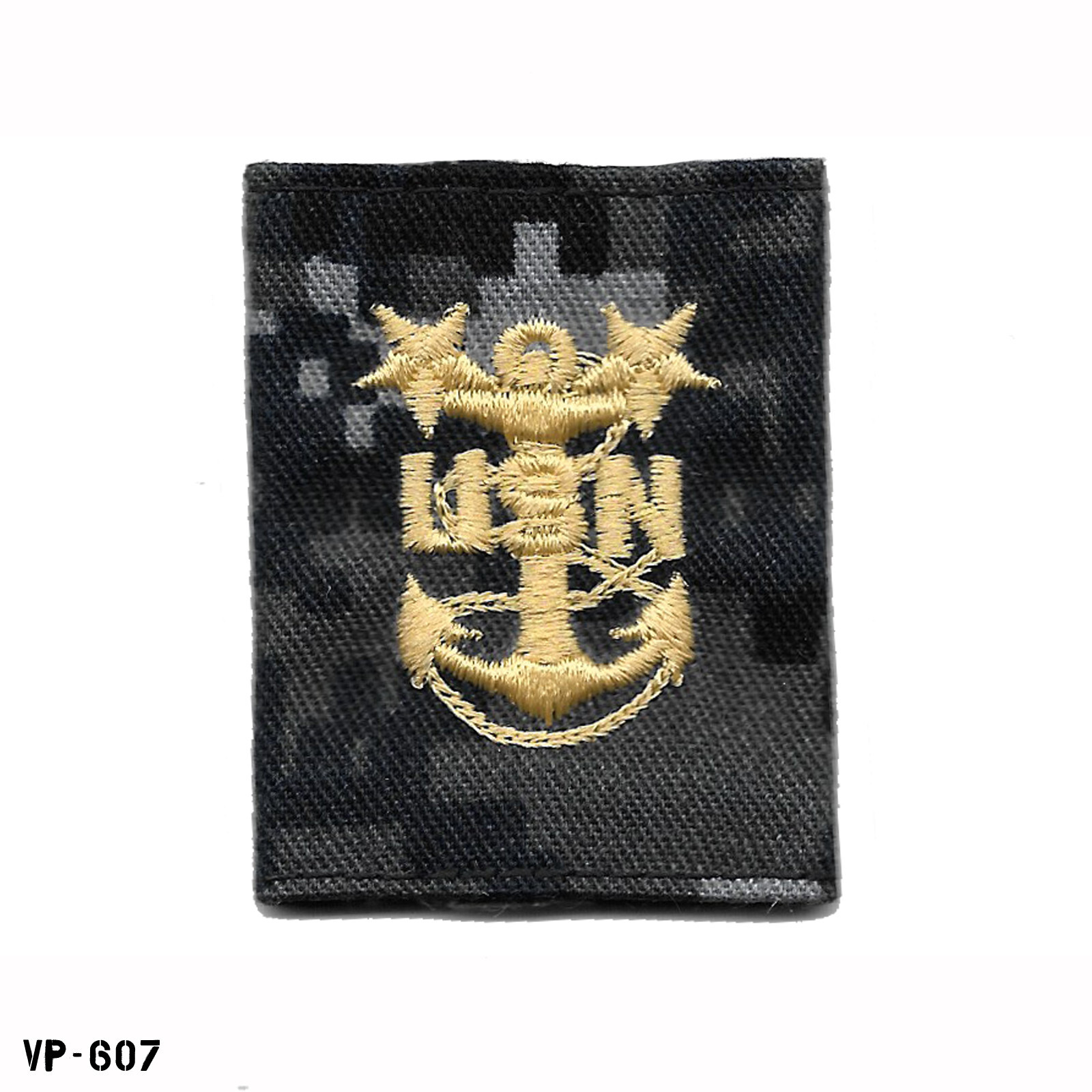 USN BDG NWU Blue Digital Master Chief Petty Officer MCPO E-9 Parka Tab Vanguard