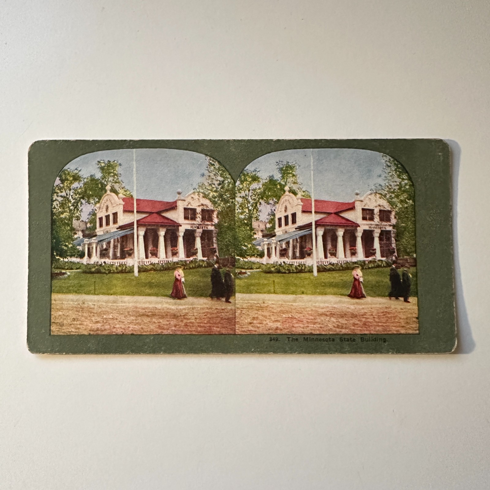 The Minnesota State Building Peculiar Architecture Antique Stereoview Card 5H6-6
