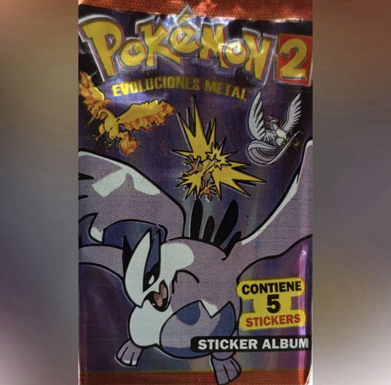 1 SEALED PACK ENVELOPE / 5 Stickers POKEMON Evolutions Johto 2022 PERU LUGIA