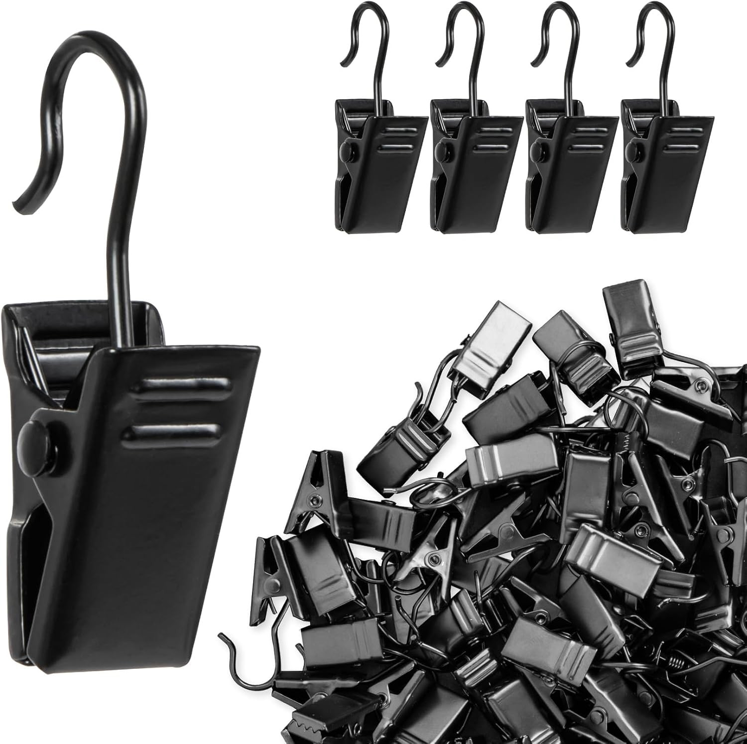 90PCS Small Curtain Clips Metal Curtain Hook Clips Hooks for Décor Crafts Displ