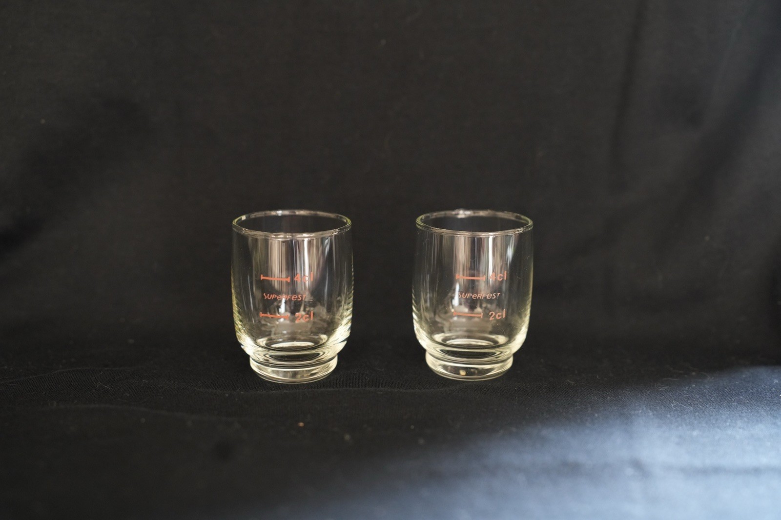 Superfest Set of 2 Schnapps Shot Glasses Liquor Germany DDR GDR Soviet Communist