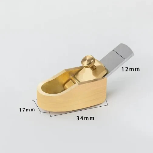 1pcs Brass body Planes durable luthier tools Steel Blade Convex Bottom 12mm