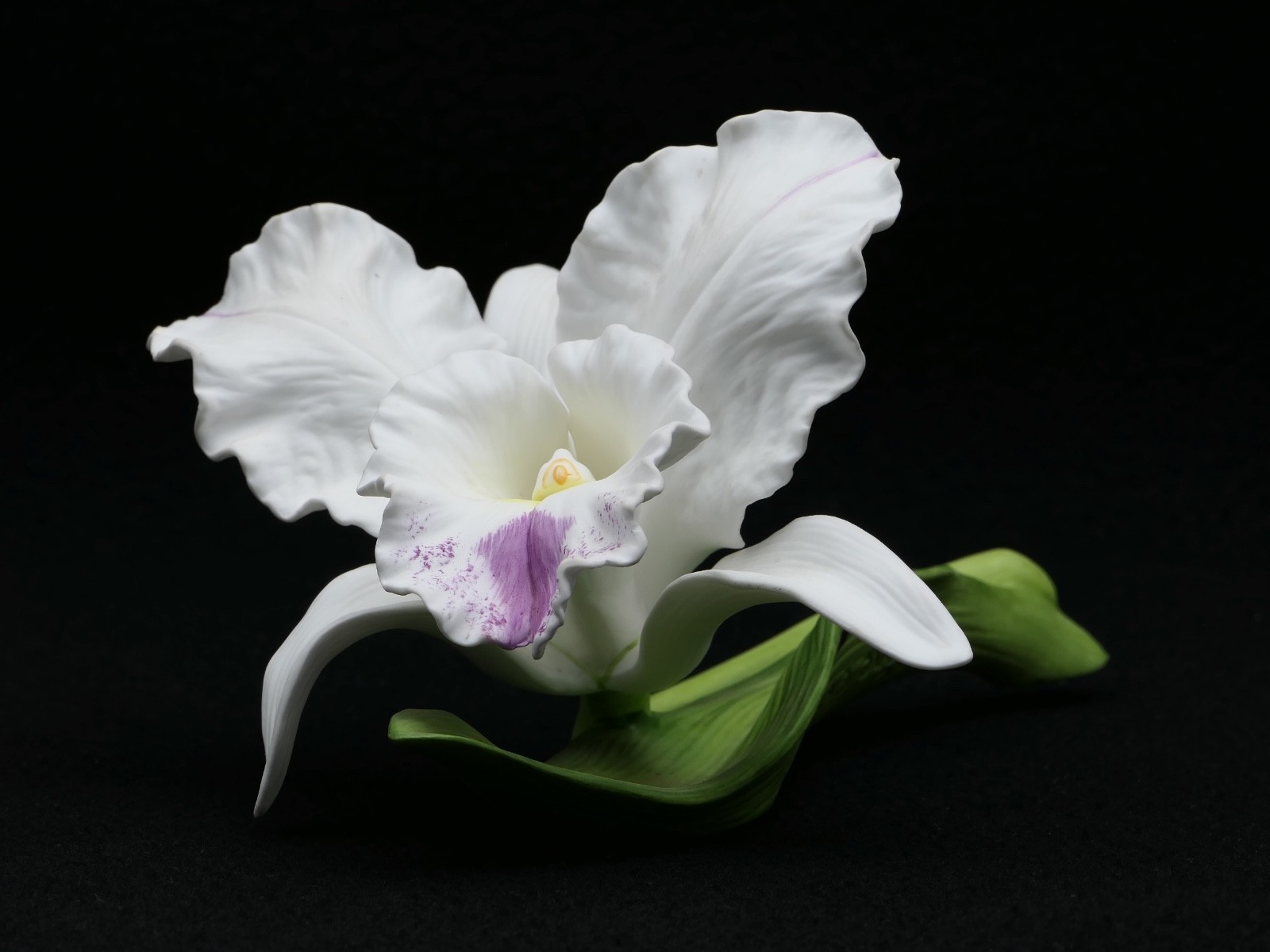 Homco 1985 Masterpiece Bone China Mizuno ORCHID White /Purple Flower
