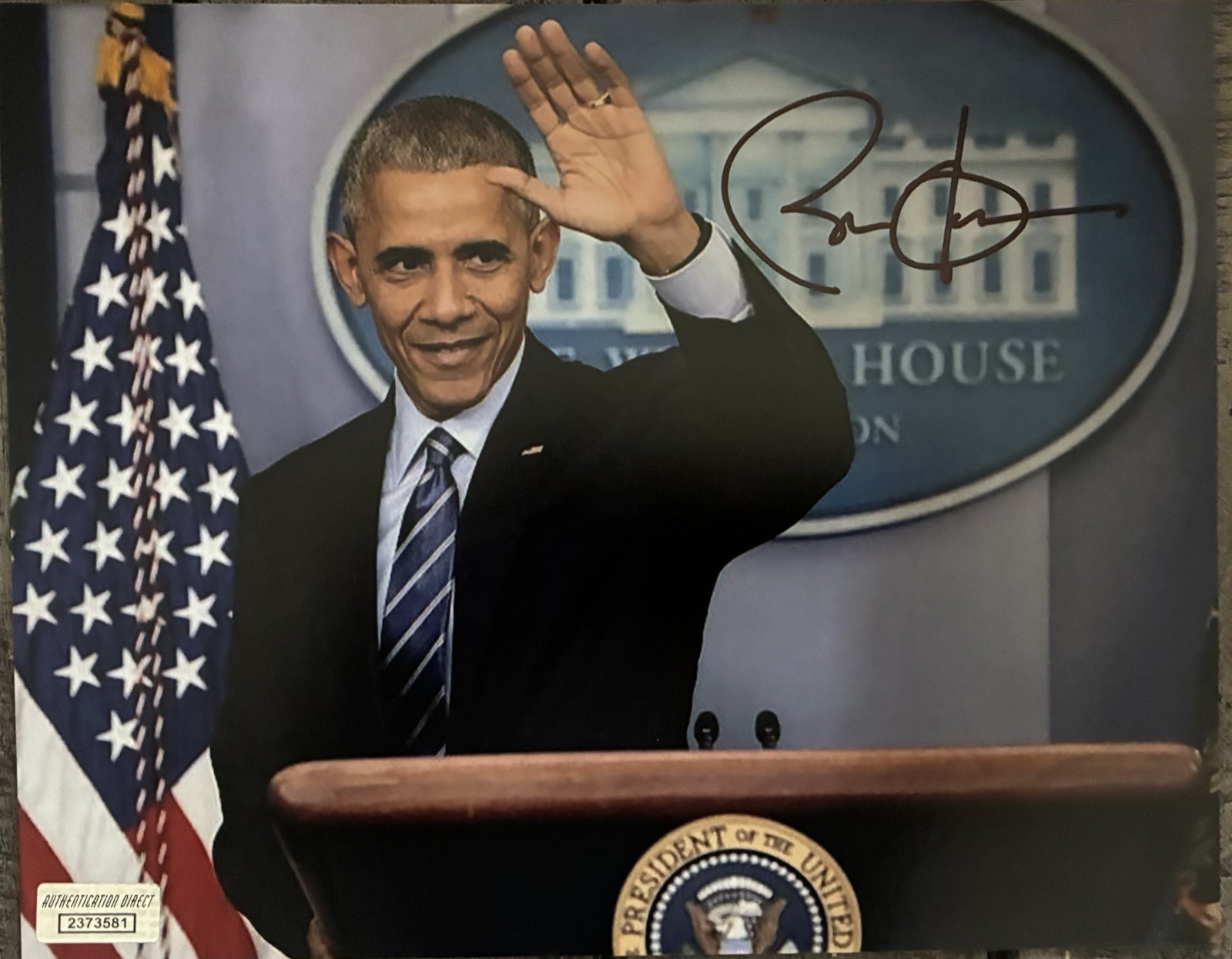 President Obama Signed 8x10 With COA