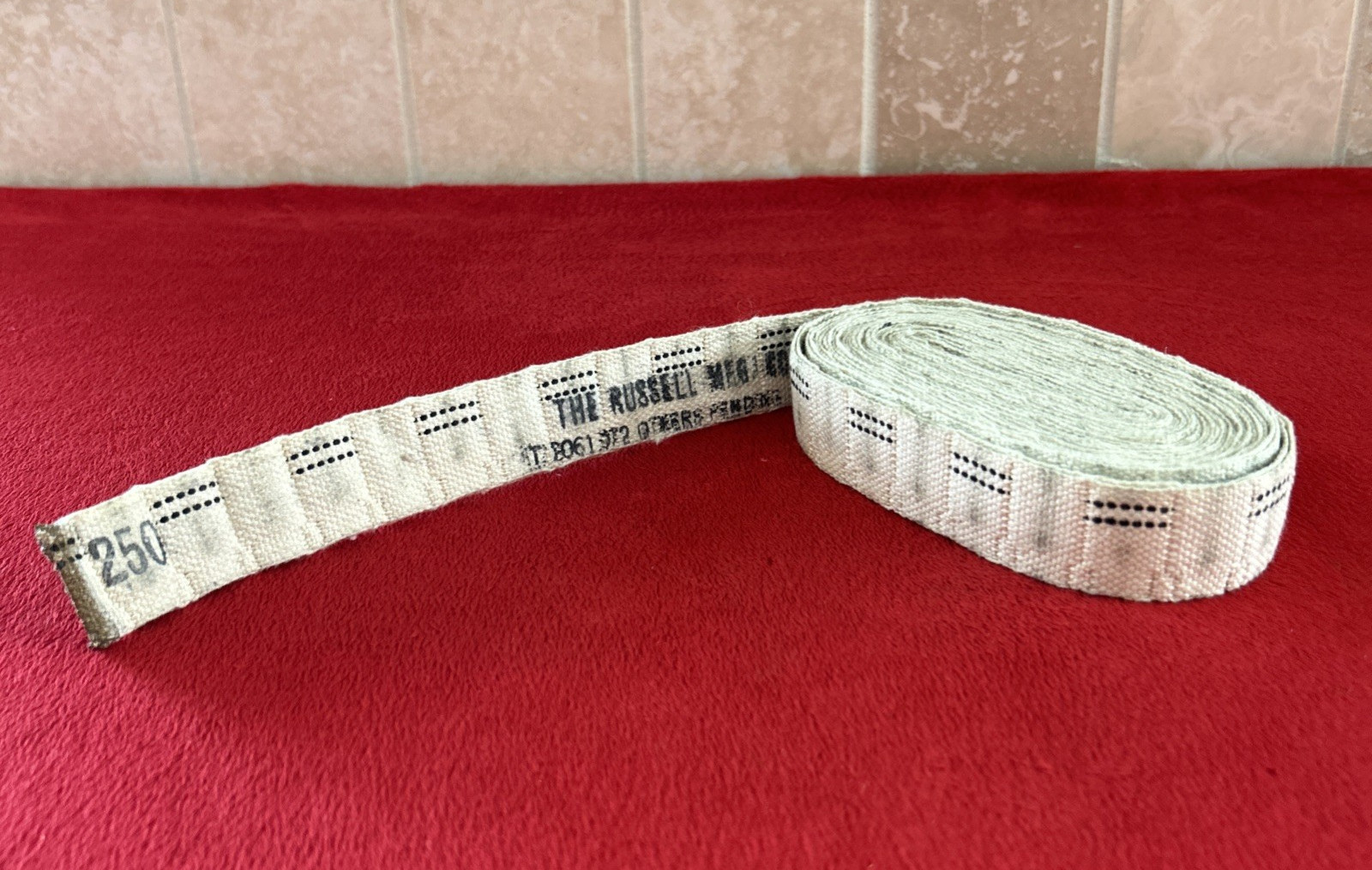 Original WWII US Army Browning 1919 250RD Cloth Ammo Belt BAR 1942 WW2 Original WWII US Army Browning 1919 250RD Cloth Ammo Belt BAR 1942 WW2