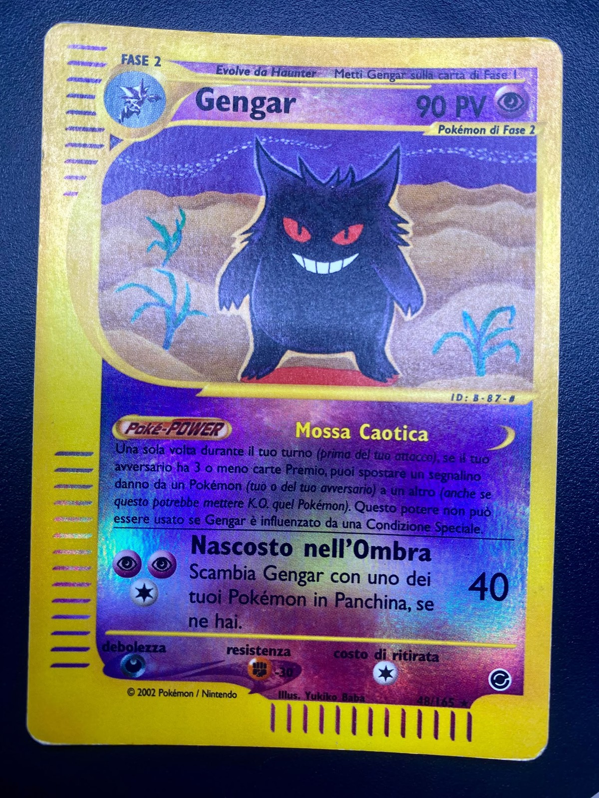 Gengar - ex · Expedition Base Set 048/165 - Italian - Slightly Played