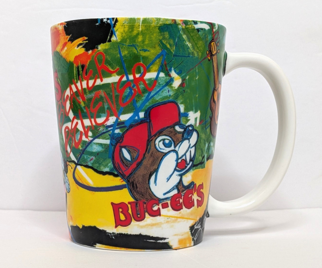 *VINTAGE* 2004 BUC-EE\'S x KELLY ONEAL Believer Mug Texas 12oz Cup Coffee Tea NEW