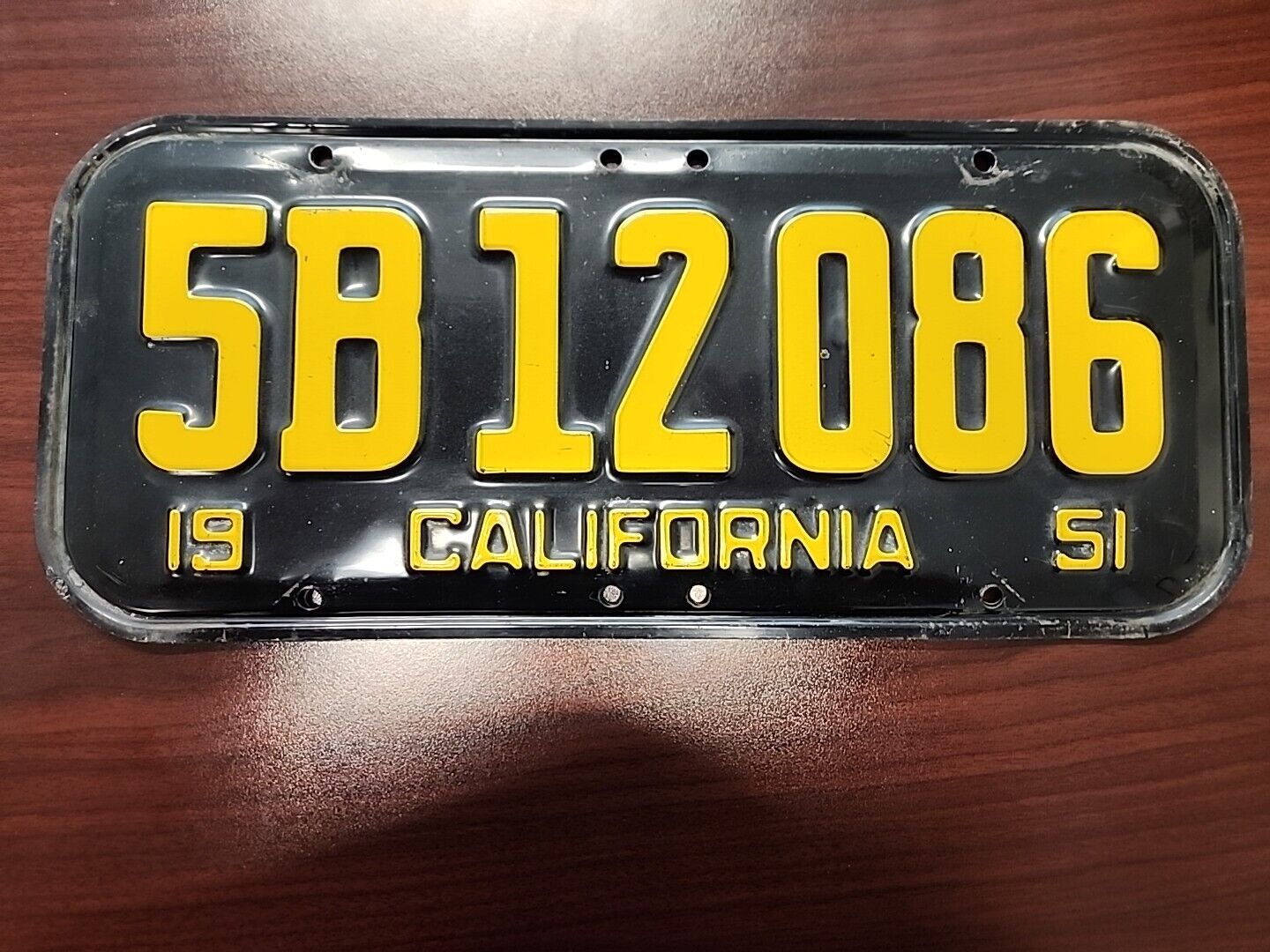 1951 california license plates pair