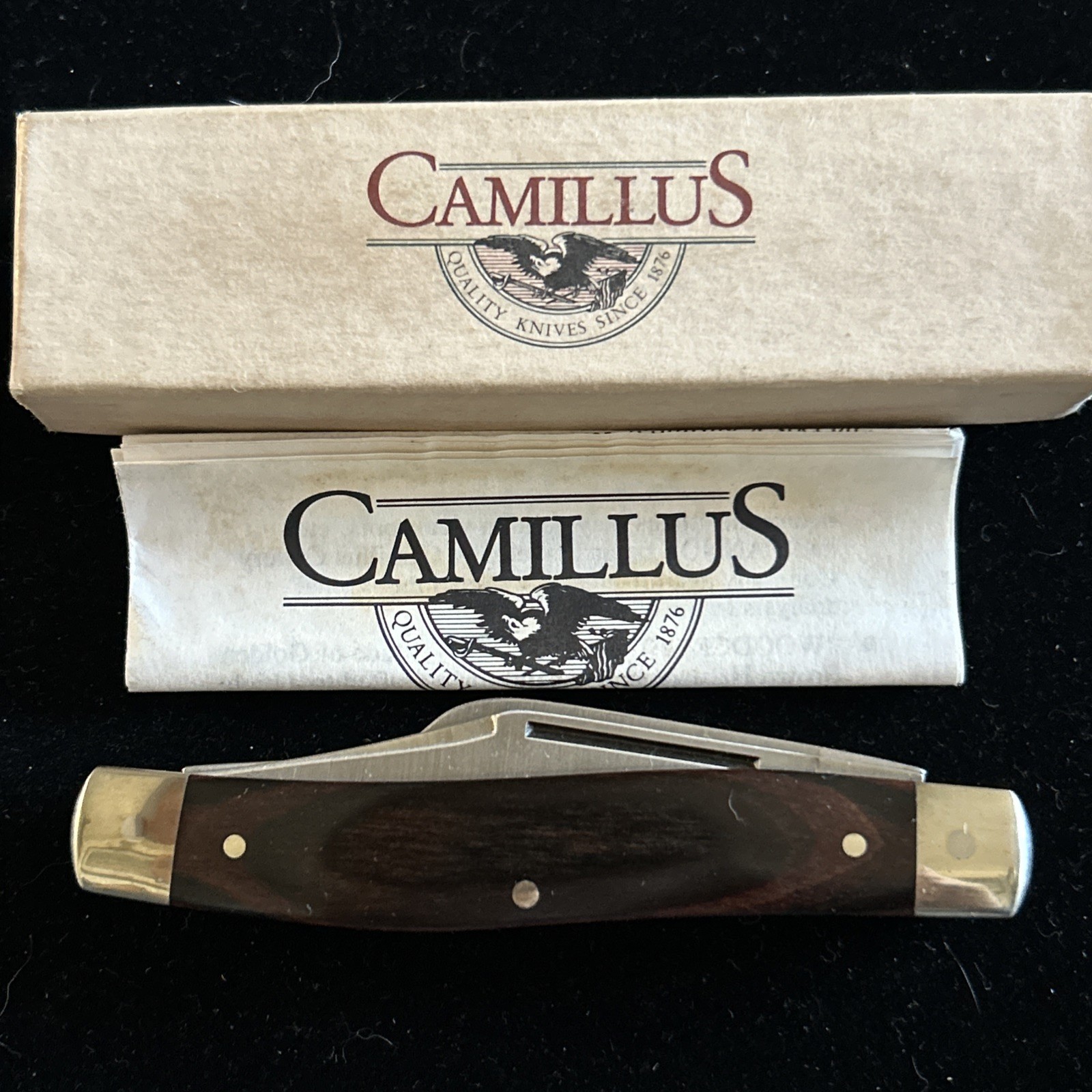 Vintage Camillus 884 Silver Sword Stockman 3 Blade Stockman Woodcraft Knife USA