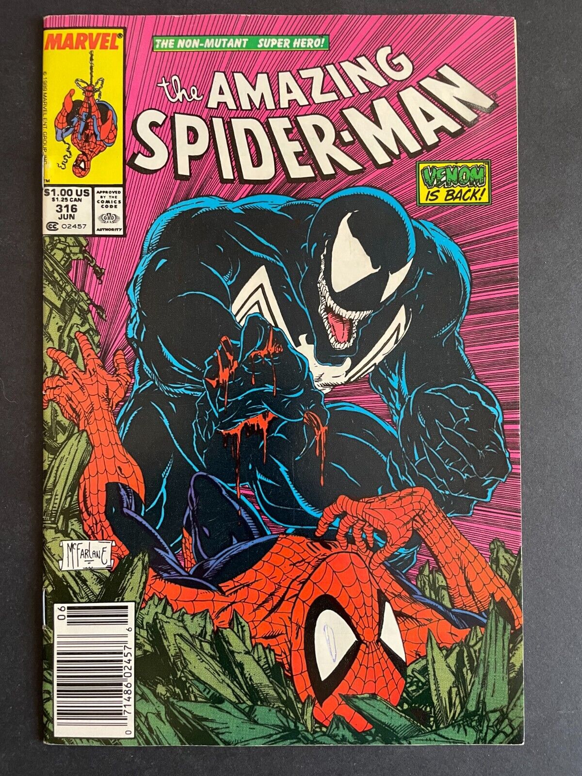 Amazing Spider-Man #316 - Venom Todd Mcfarlane Marvel 1989 Comics Newsstand