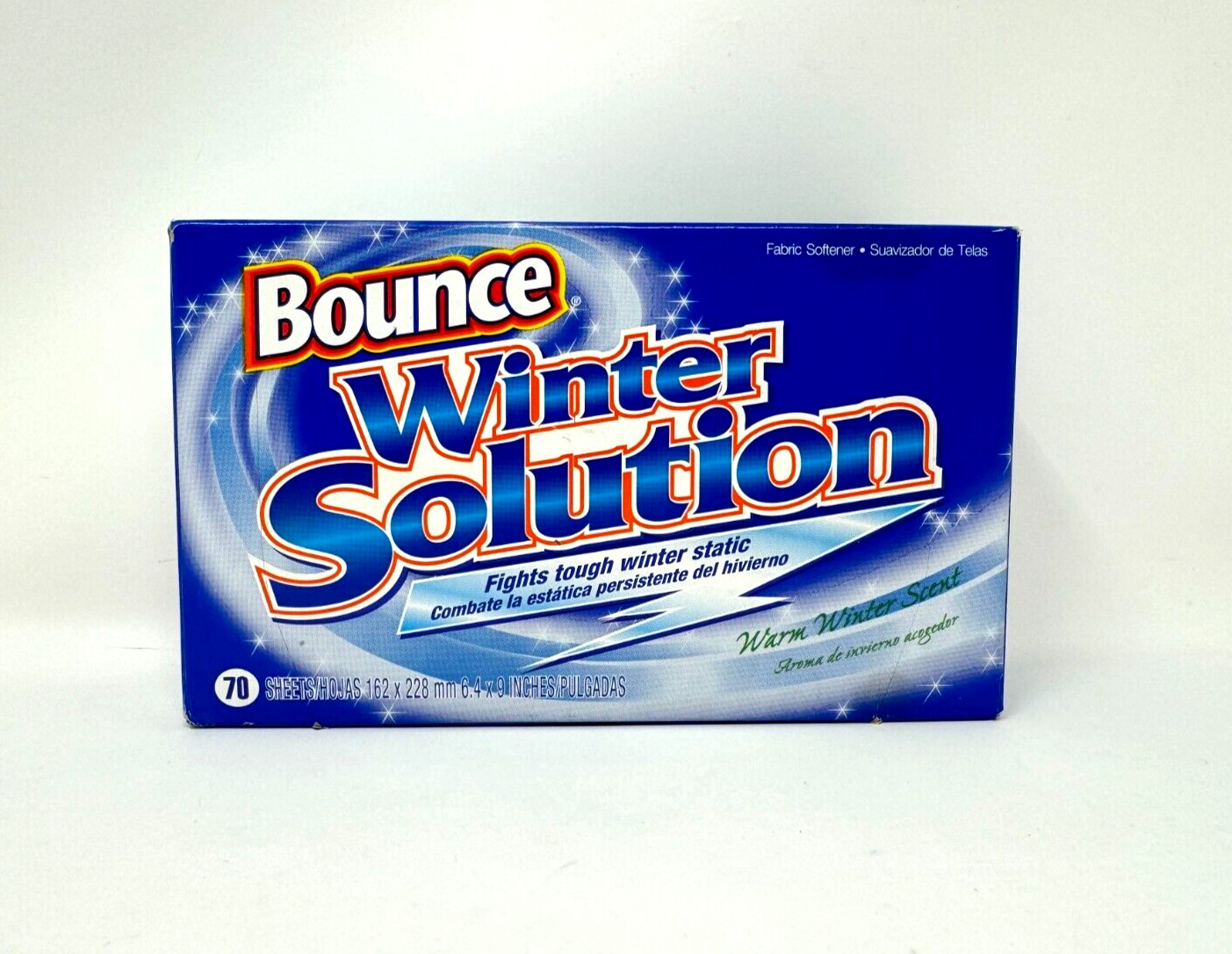 Bounce Winter Solution DISCONTINUED Fabric Softener 70 Dryer Sheets VTG RARE