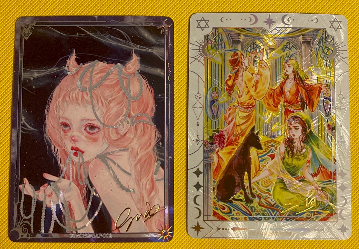 Wanmanshe 1001 Nights 2 Card Lot: GAP-002 Numbered Card 1651/1999 & Gold Artist