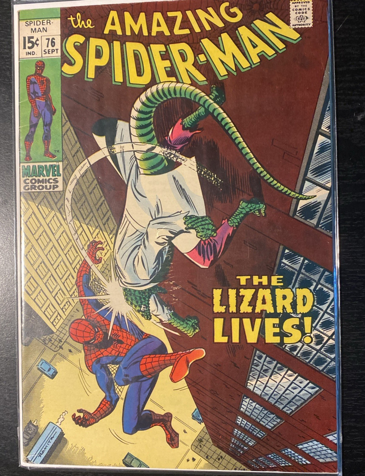 💥 AMAZING SPIDER-MAN #76 (1969) – Beautiful Raw FN/VF 7.0 Super Flat & Glossy