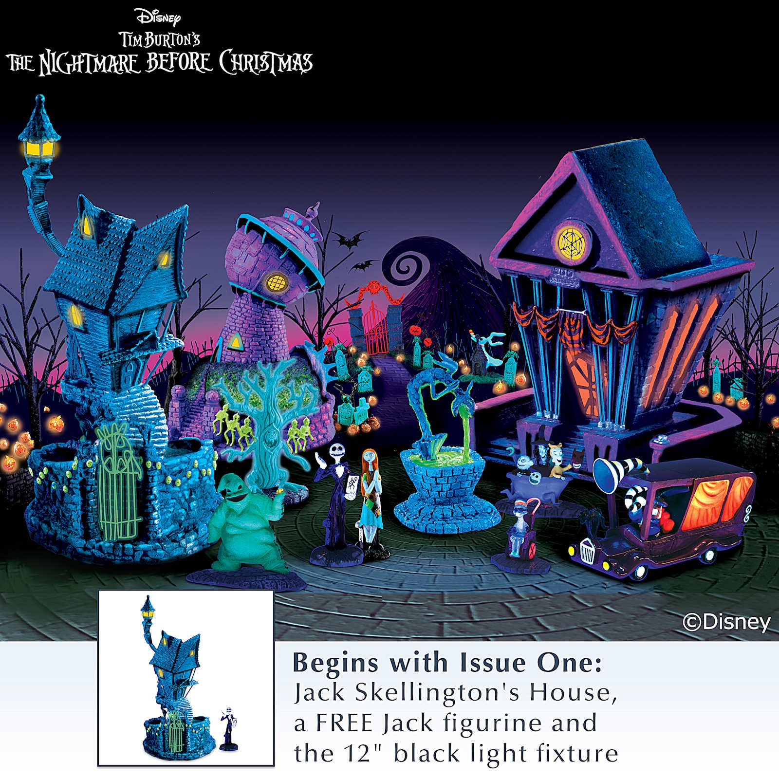 The Nightmare Before Christmas Black Light Village